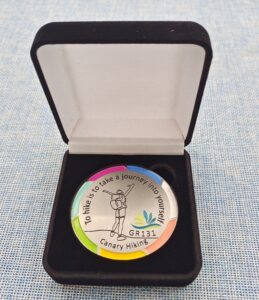 Canarische eilanden medaille wandelen op de canarische eilanden